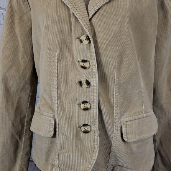 St. John's Bay tan Corduroy jacket - Picture 3 of 8